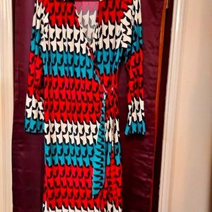 Multi colored wrap dress